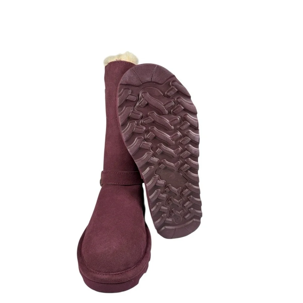 BEARPAW Journee Suede Women's Boots-Wine-Size 7 No Box